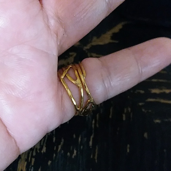 Gorgeous diamond ring 18k yellow gold from Belgium - Picture 5 of 8